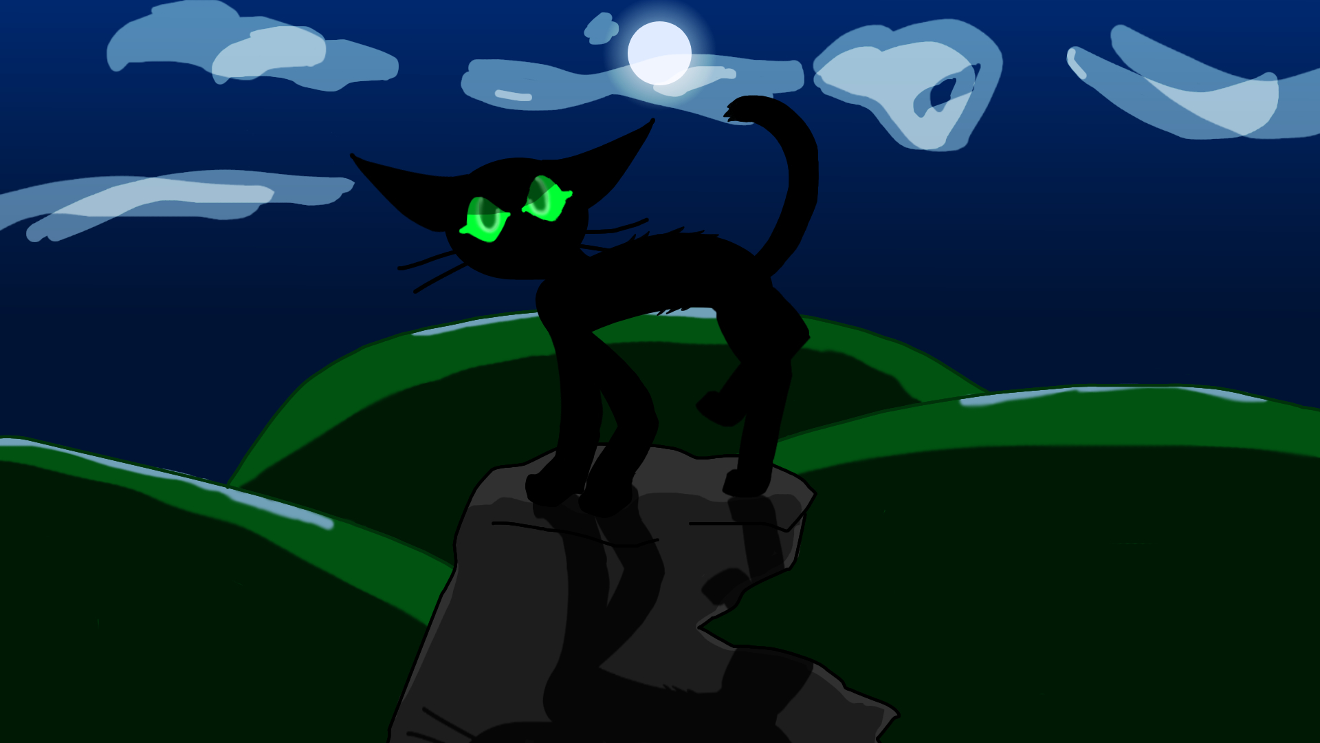 Black Cat Drawing