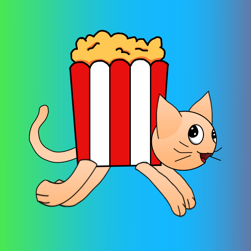 Popcorn cat drawing
