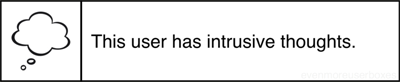 this user has intrusive thoughts