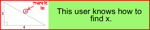 this user knows how to find x
